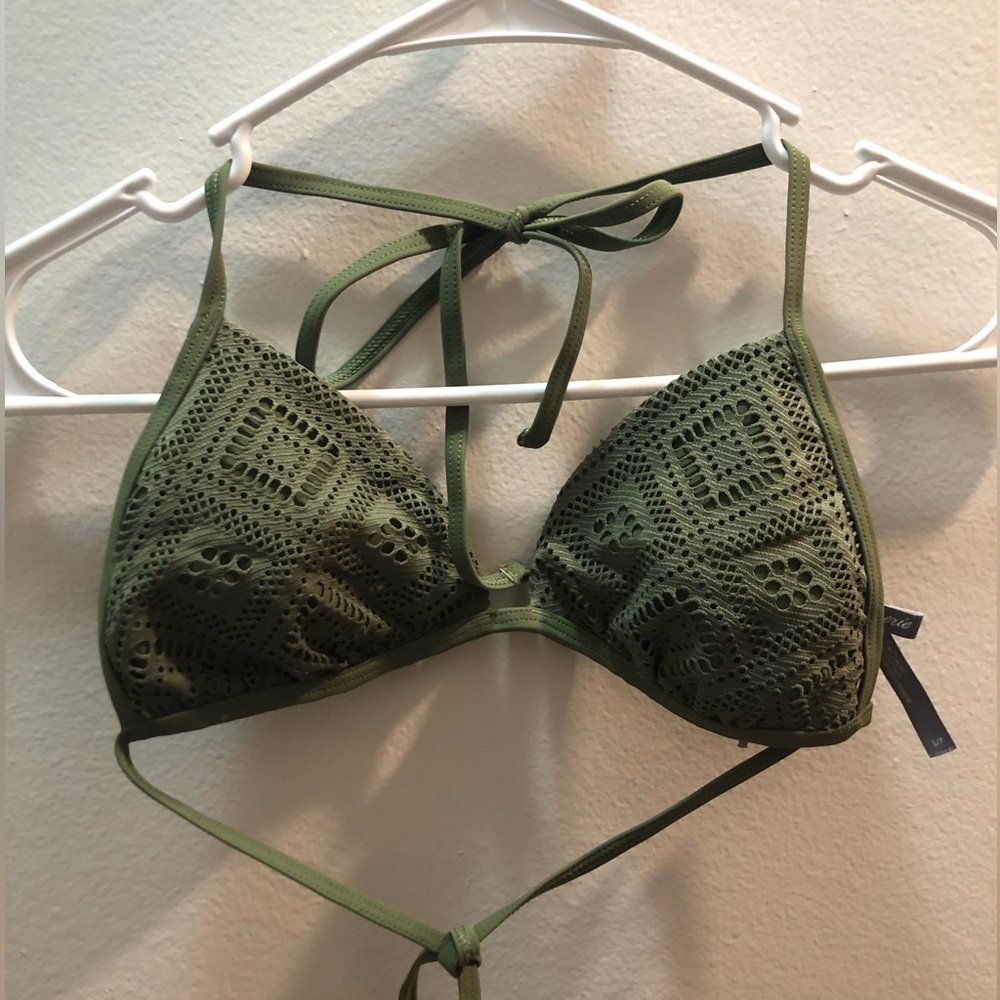 Aerie Olive Green Bikini Bathing Suit Top